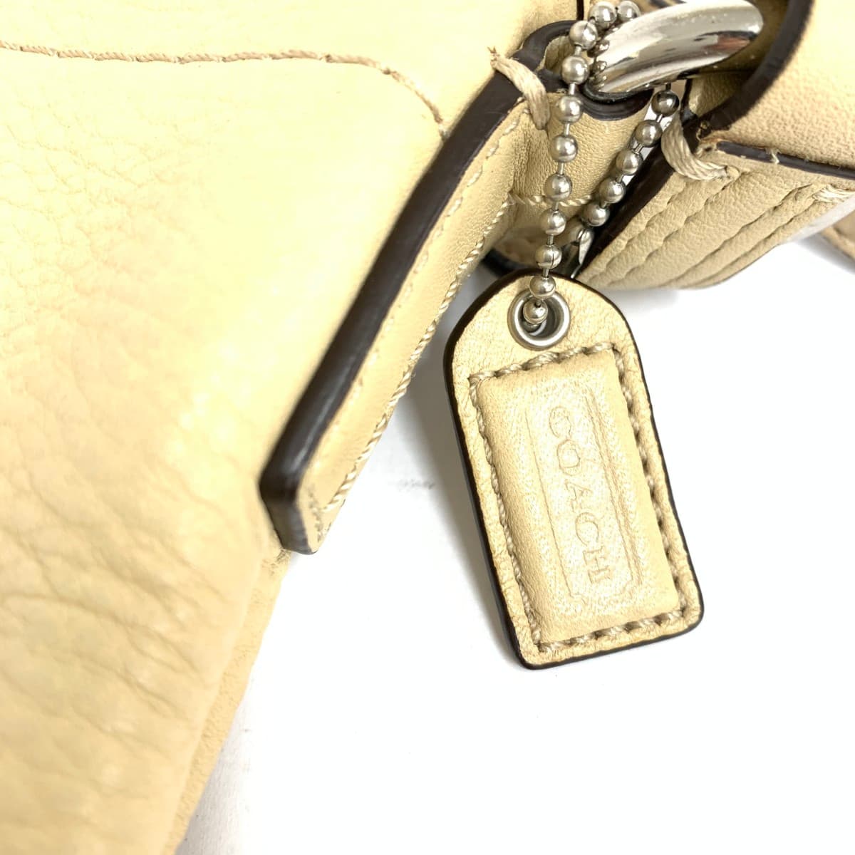 COACH Mini Shoulder Bag Leather Light Beige Beige Women's 6