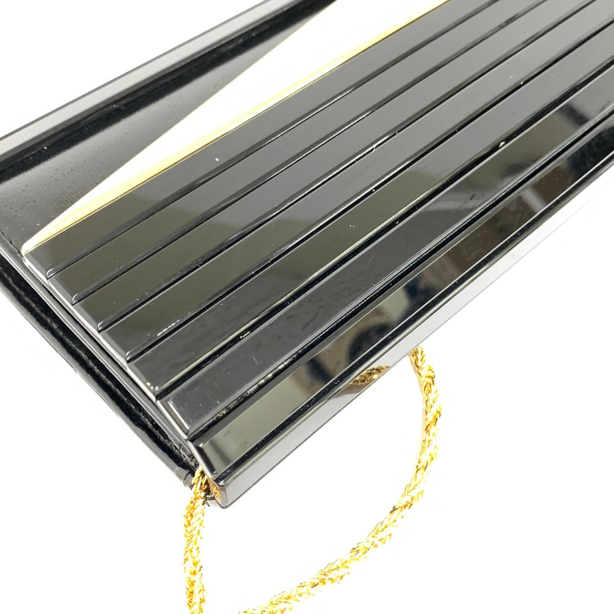 chain clutch bag Chain Clutch Bag Chain Clutch Bag Resin/Leather Black Women's 5