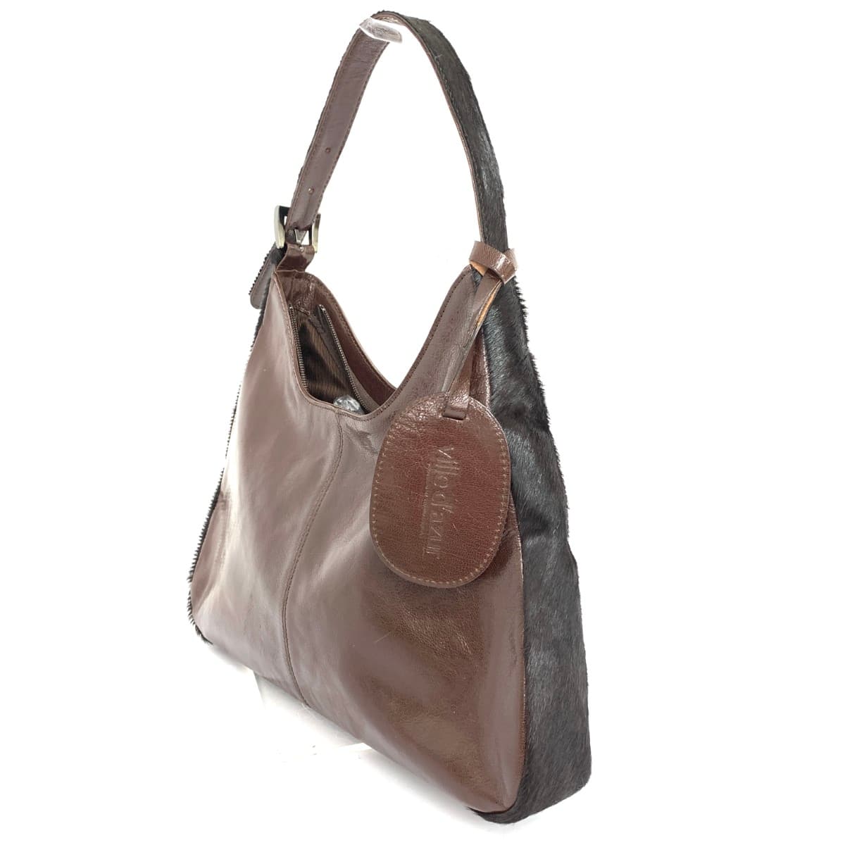 Ville d'Azur Buildageur Buildageur / One Shoulder Bag Leather × Harako Brown Ladies 3