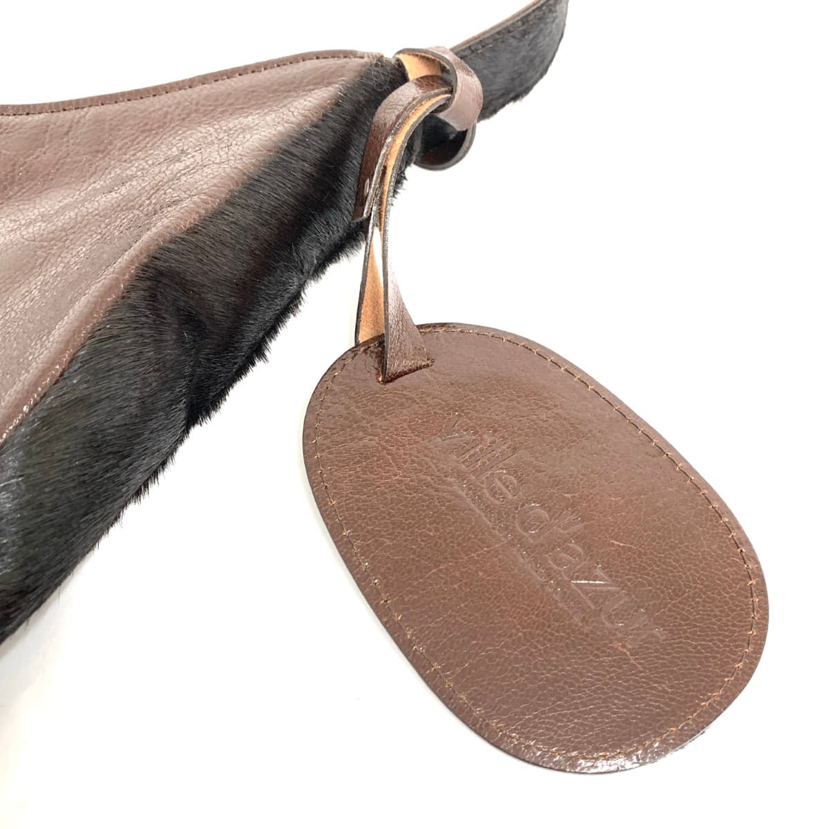 Ville d'Azur Buildageur Buildageur / One Shoulder Bag Leather × Harako Brown Ladies 5