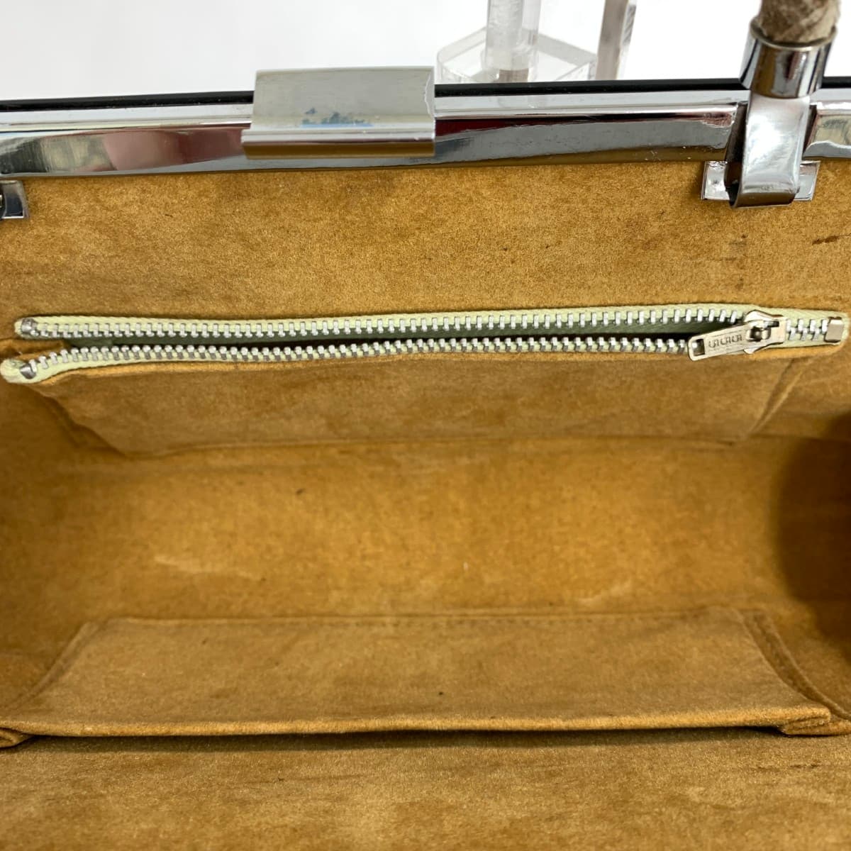 Gamaguchi handbag, minomushi craft / gamaguchi handbag, woven / minomushi, Japanese style / Showa retro, brown, ladies 4