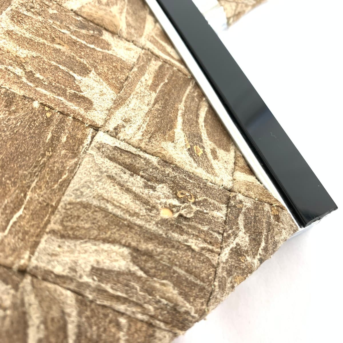 Gamaguchi handbag, minomushi craft / gamaguchi handbag, woven / minomushi, Japanese style / Showa retro, brown, ladies 5