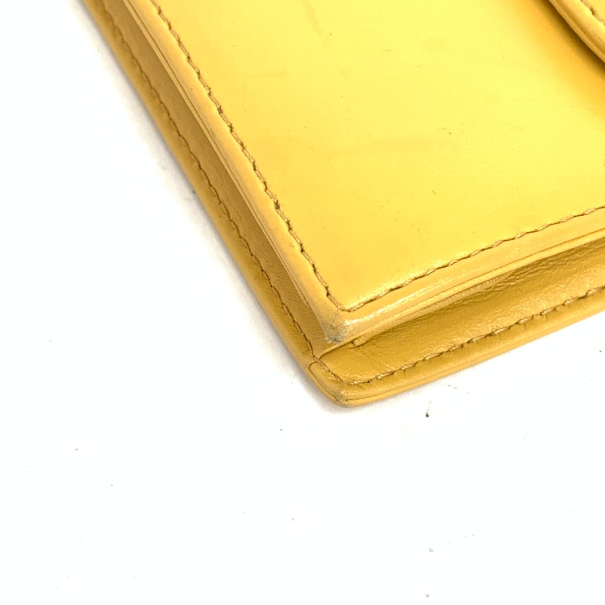 Paloma Picaso Mini Shoulder Bag Studs/Pyramid/Leather Vintage/Made in Italy Yellow Ladies 7