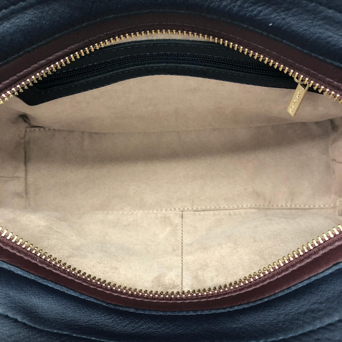 LANCASTER 2WAY Handbag in Excellent Condition Tassel/Leather/Navy 5