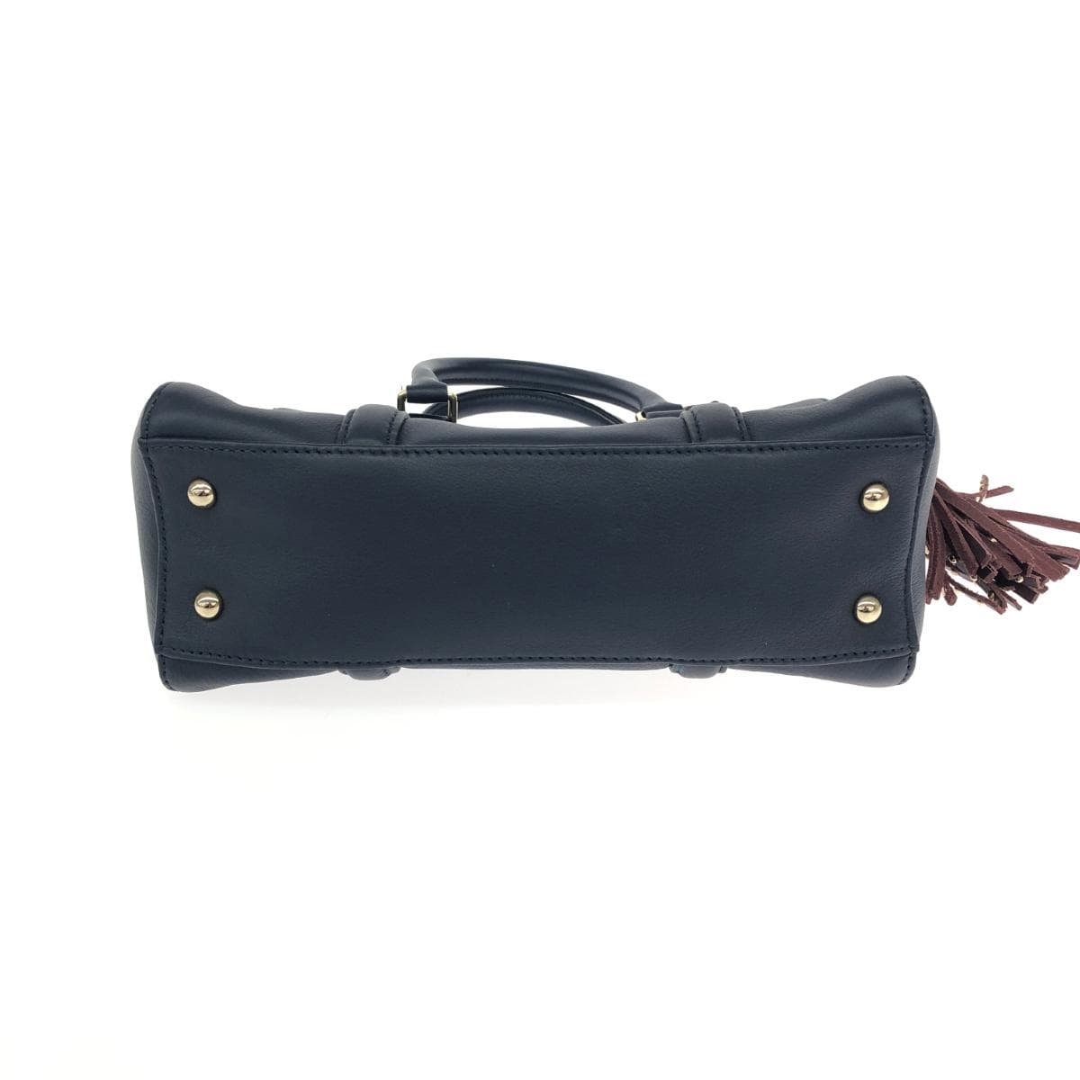 LANCASTER 2WAY Handbag in Excellent Condition Tassel/Leather/Navy 8