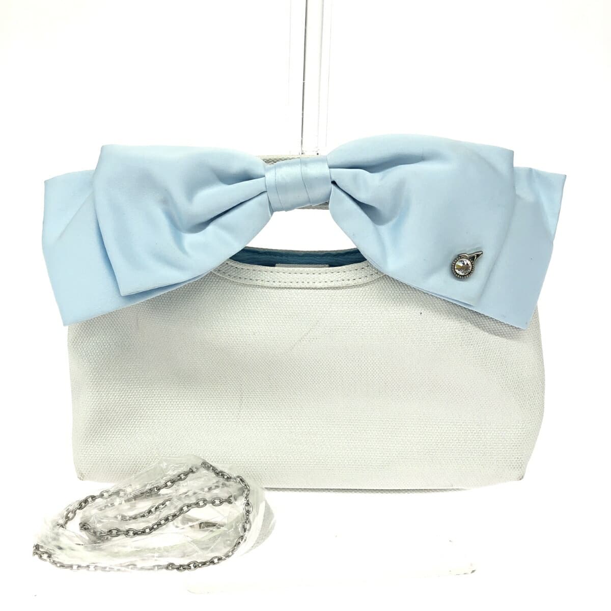 DIANA 2WAY Handbag / Disney Collaboration Ribbon / PVC / White Princess Line