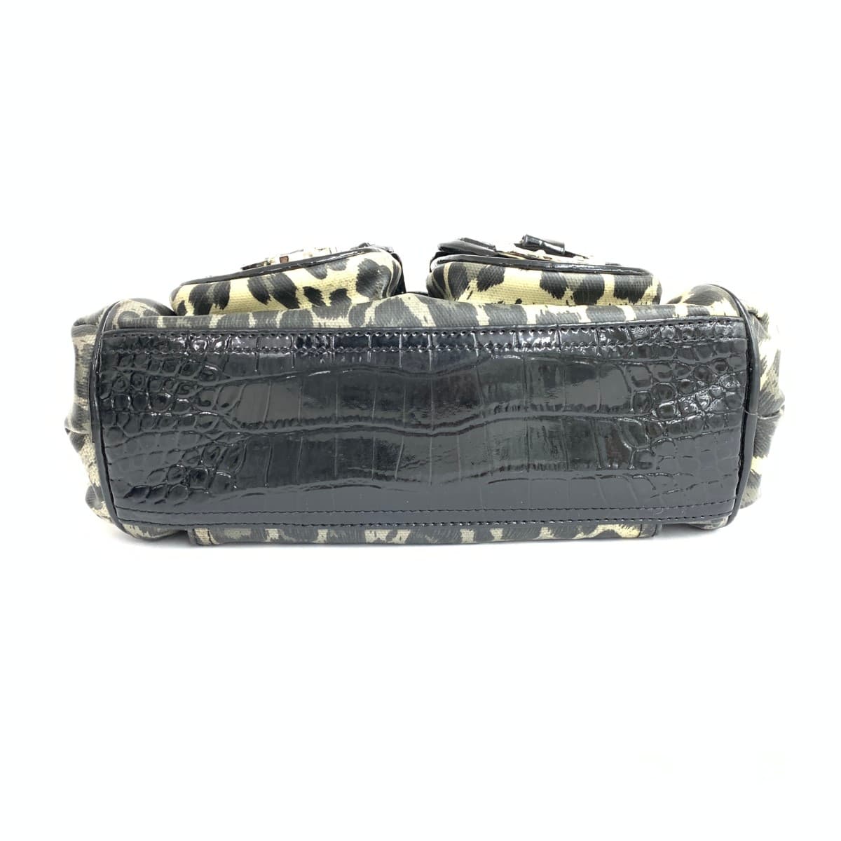 ITALIYA Italy Itariya GK Itariya shoulder and body bag leopard rhinestone GK logo PVC black for ladies 4