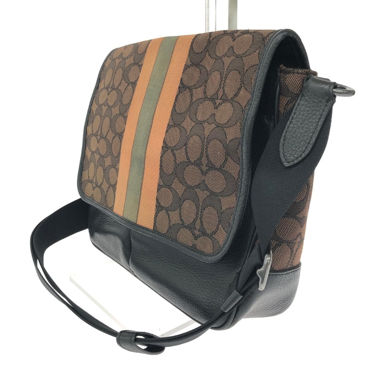 COACH Shoulder Bag Thompson/Small/Map/Signature/Canvas C6583 Brown 3