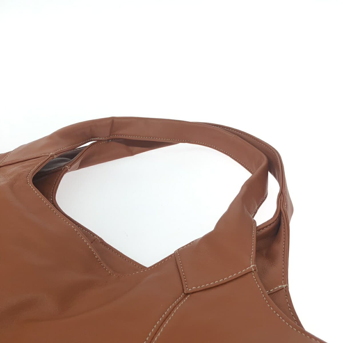 Petit Palais Tote Bag Leather Brown Women's 4