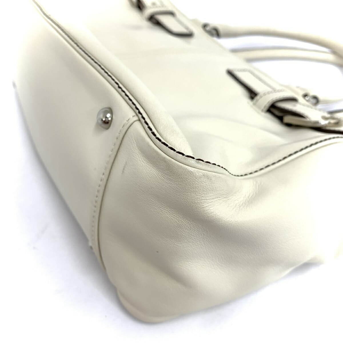 SAZABY Tote Bag Leather White Women's 7
