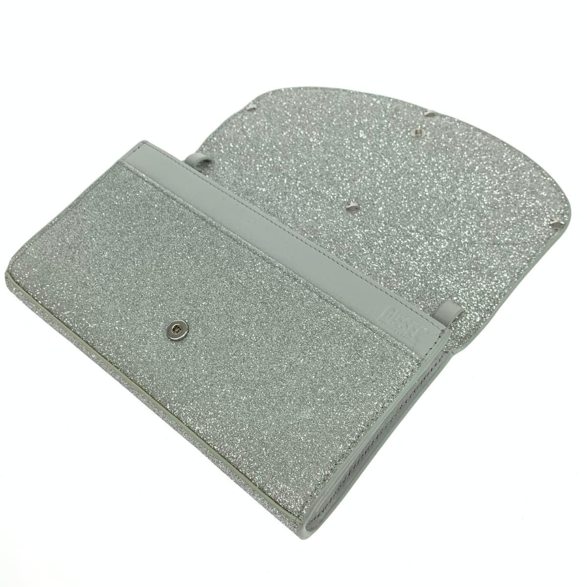 DIESEL Diesel Wallet Bag / 1DR Like New PVC / Glitter Silver Color Women's 5