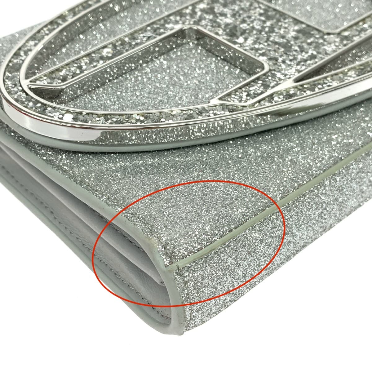 DIESEL Diesel Wallet Bag / 1DR Like New PVC / Glitter Silver Color Women's 9