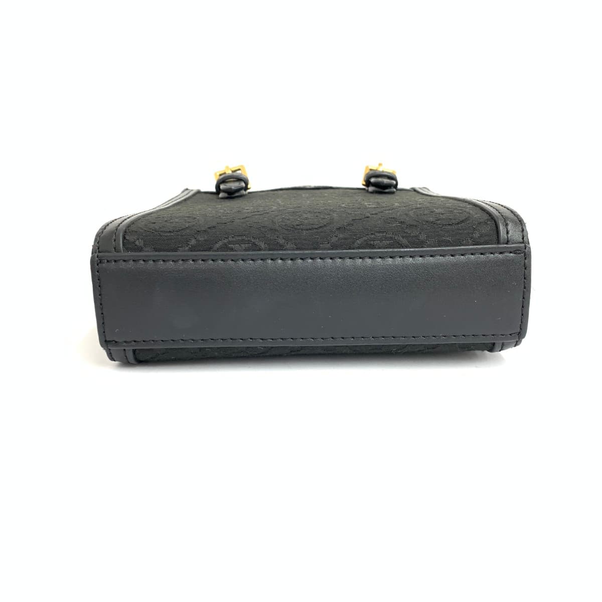 TORYBURCH 2WAY bag in excellent condition, monogram jacquard canvas, black, for ladies 5