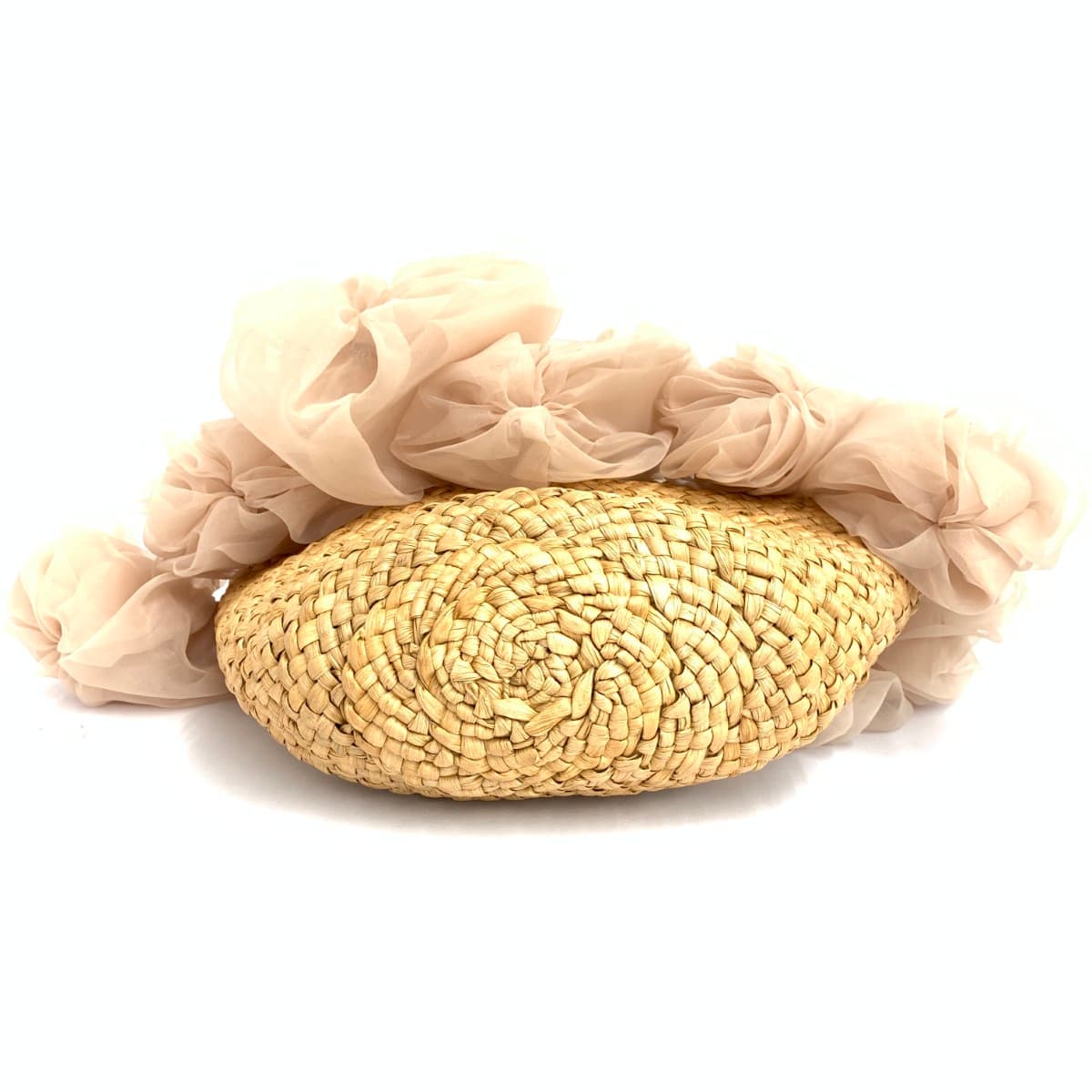 LUDLOW Ladro Tulle Basket Bag Good Condition Beige Women's 5