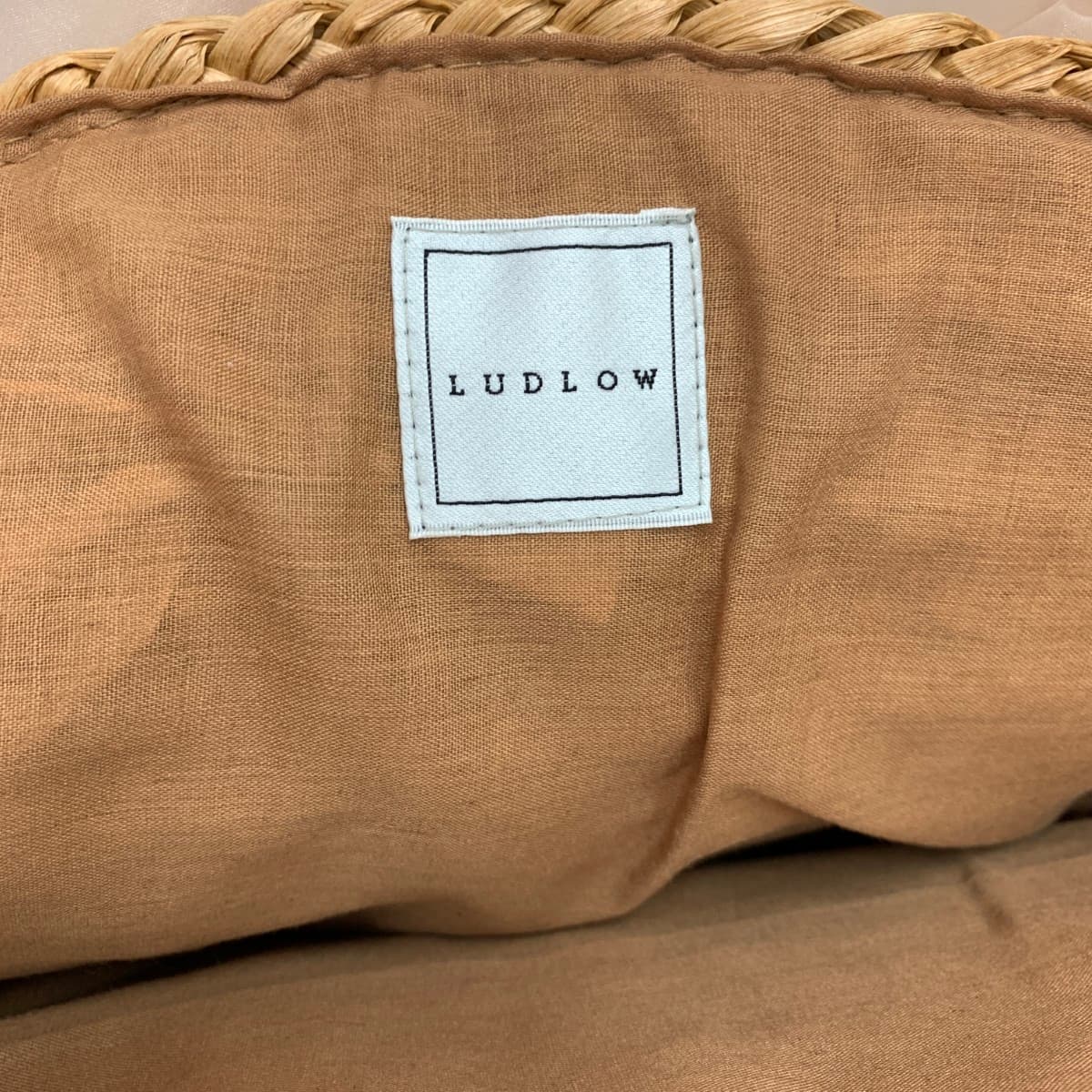 LUDLOW Ladro Tulle Basket Bag Good Condition Beige Women's 7