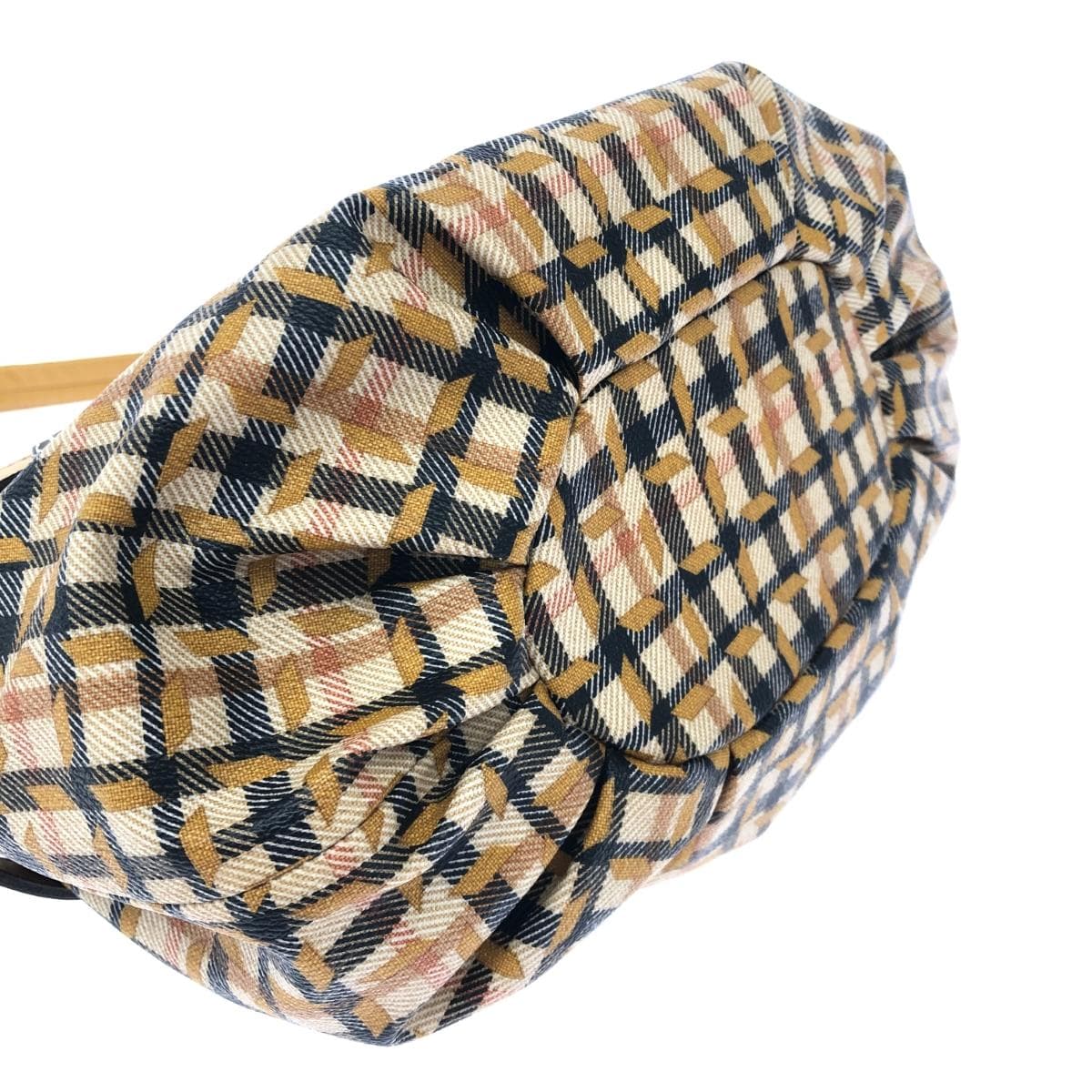 DAKS LONDON Daks London One Shoulder Bag House Check/PVC×Leather Beige Women's 7