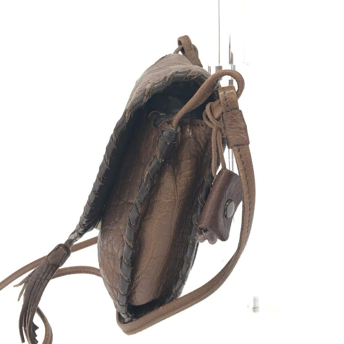 IBIZA Ibiza Shoulder Bag Leather Brown Unisex 2