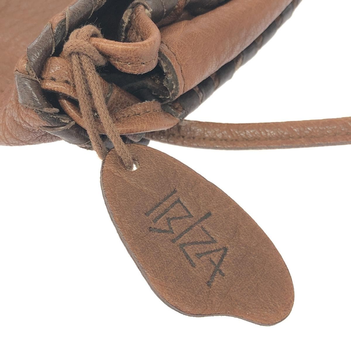 IBIZA Ibiza Shoulder Bag Leather Brown Unisex 5