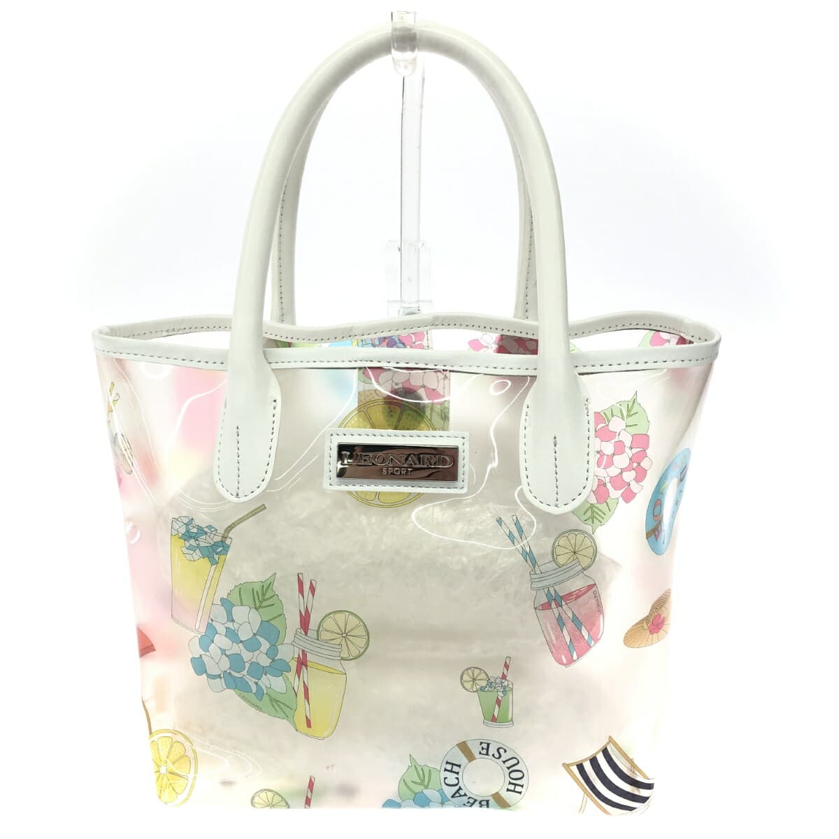 LEONARD handbag vinyl clear for ladies