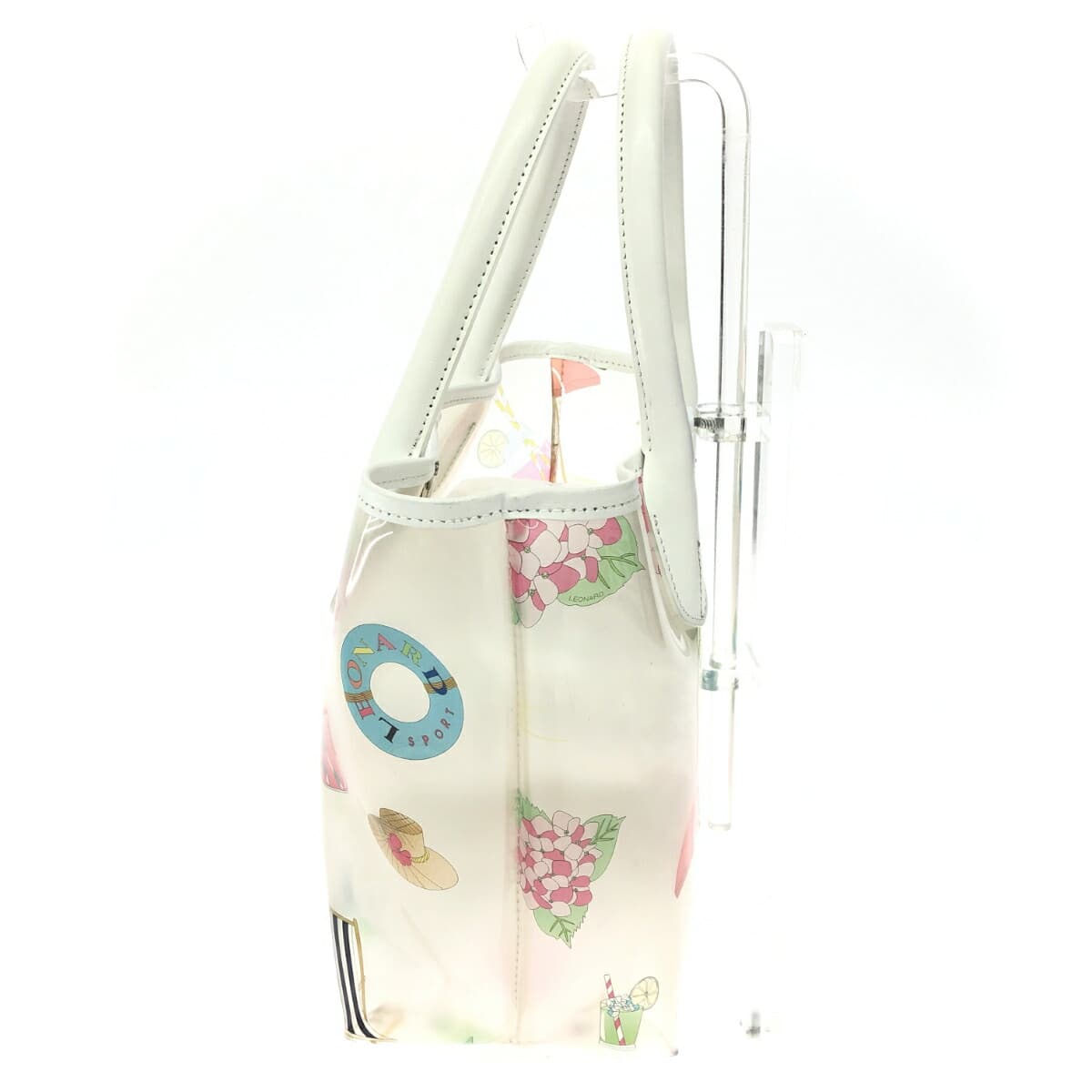 LEONARD handbag vinyl clear for ladies 2