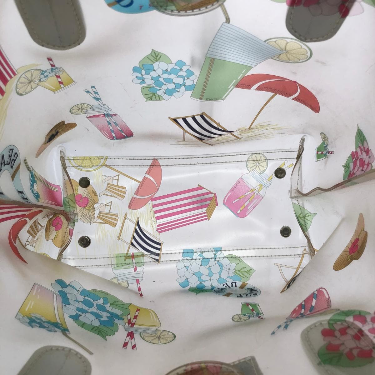 LEONARD handbag vinyl clear for ladies 4