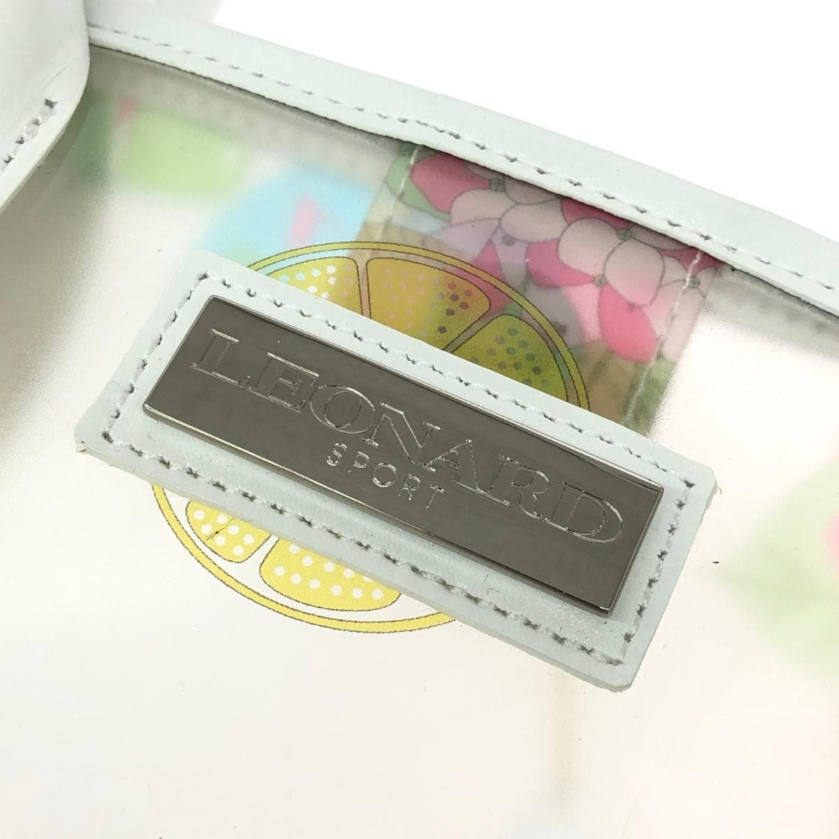 LEONARD handbag vinyl clear for ladies 5