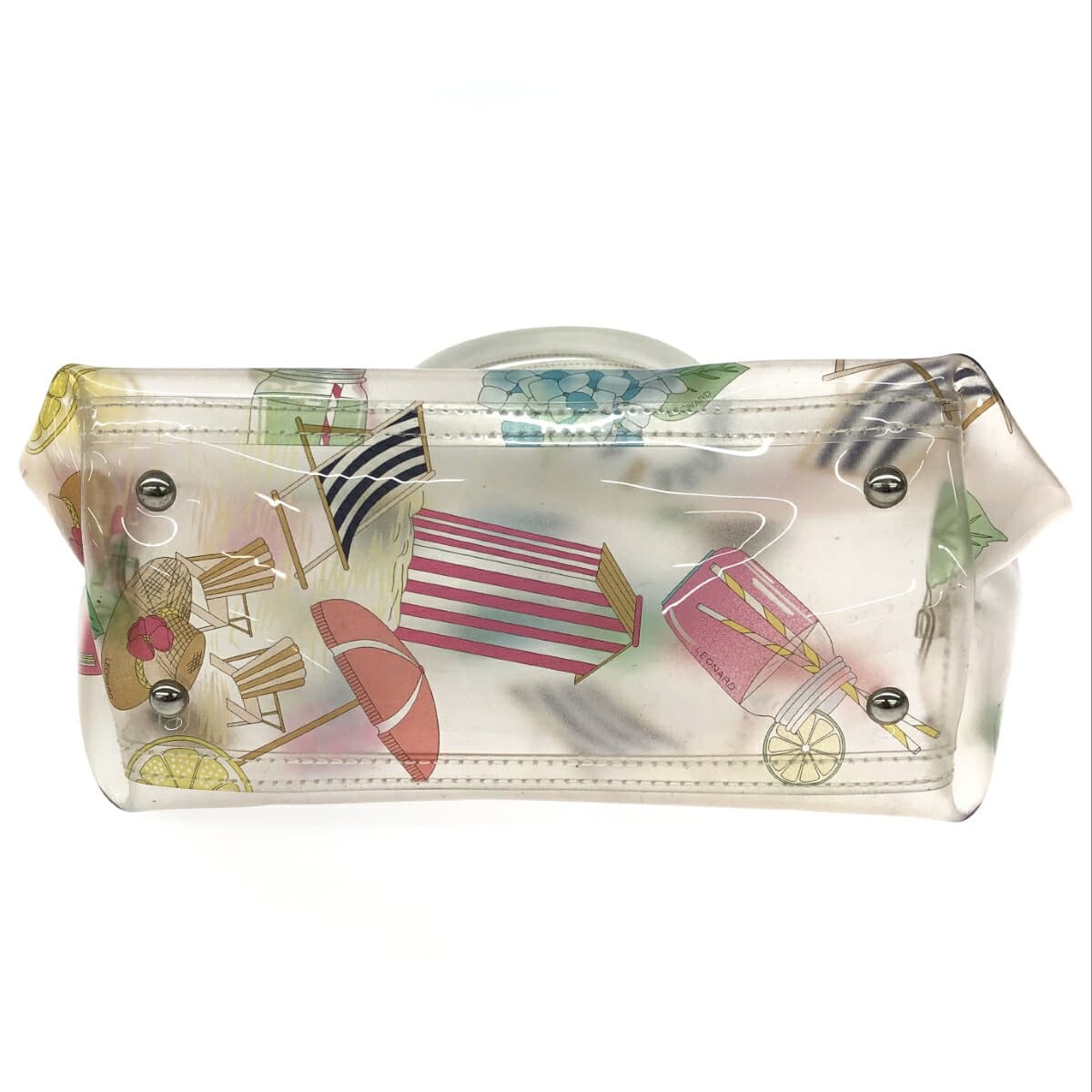 LEONARD handbag vinyl clear for ladies 6