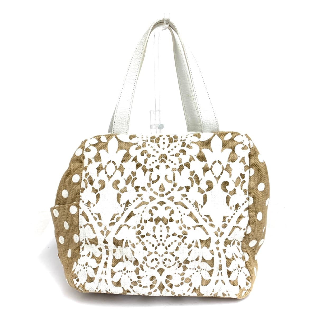 LES SACS ADAM Tote Bag Paint White/Beige Women's