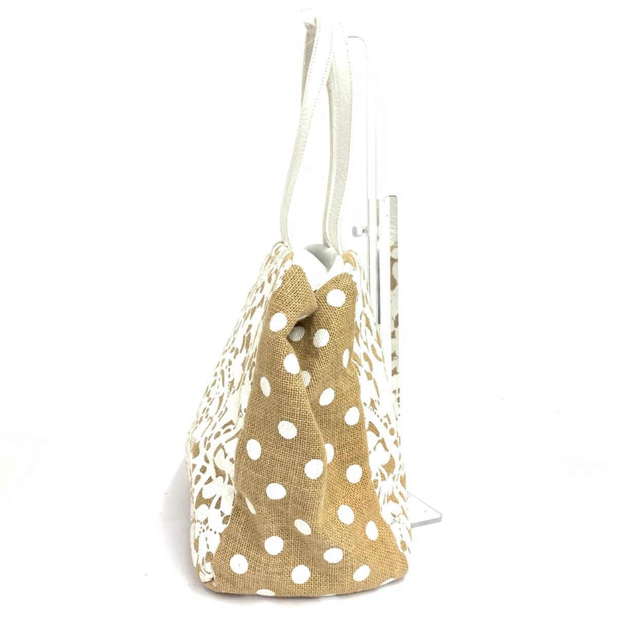 LES SACS ADAM Tote Bag Paint White/Beige Women's 2