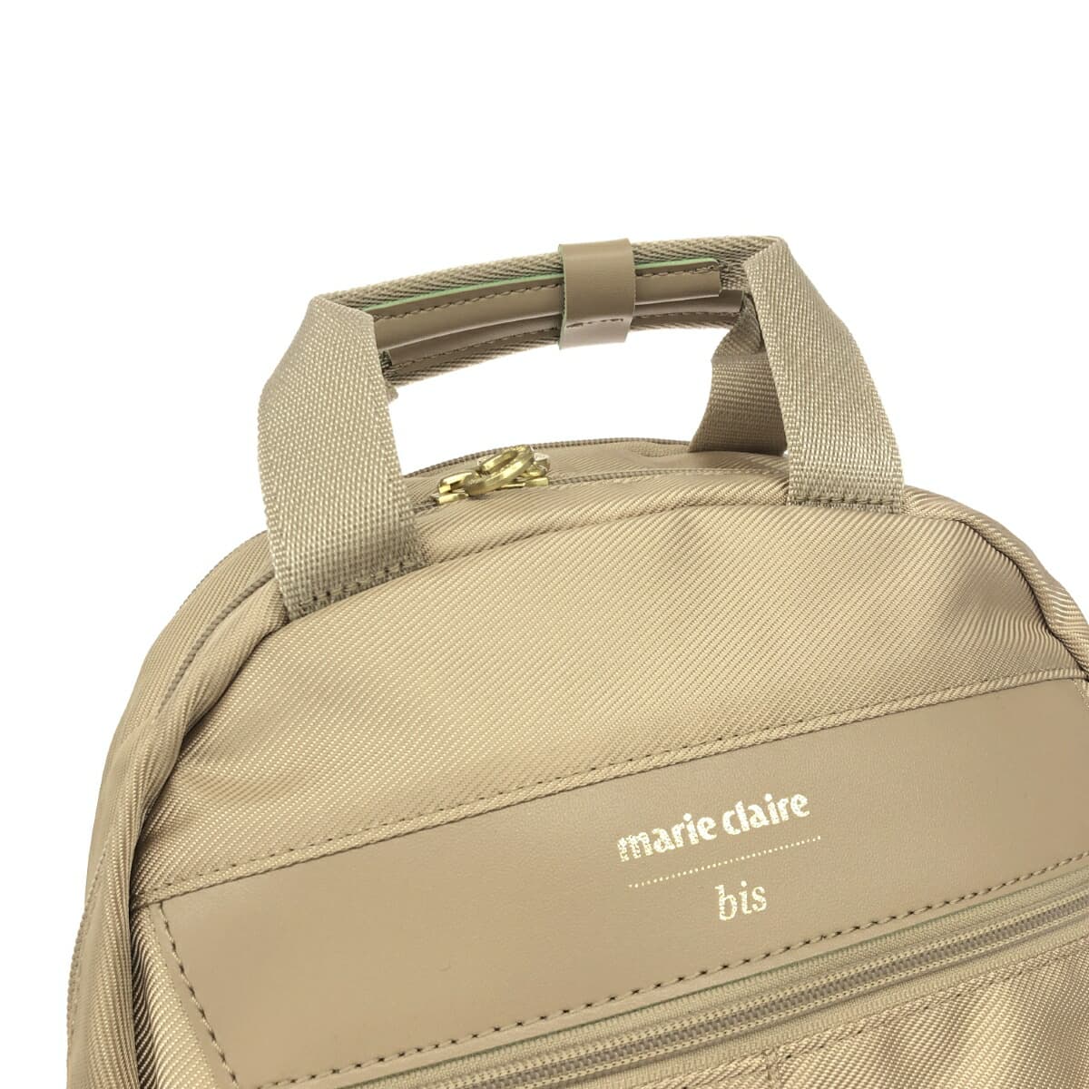 Marie Claire backpack in good condition, nylon, beige, women's 5