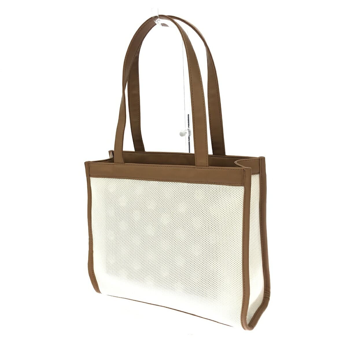 MARY QUANT Tote Bag Good Condition Mesh/Nylon Beige Women's 3