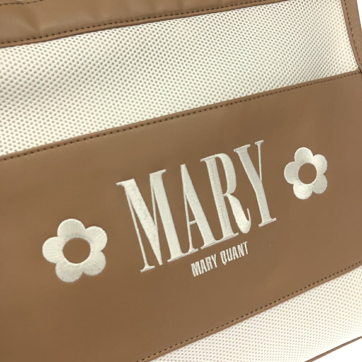 MARY QUANT Tote Bag Good Condition Mesh/Nylon Beige Women's 5