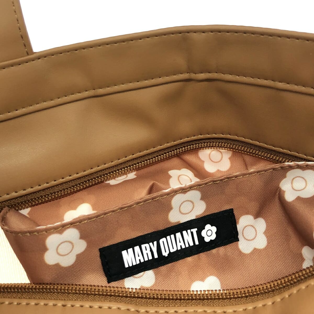 MARY QUANT Tote Bag Good Condition Mesh/Nylon Beige Women's 7