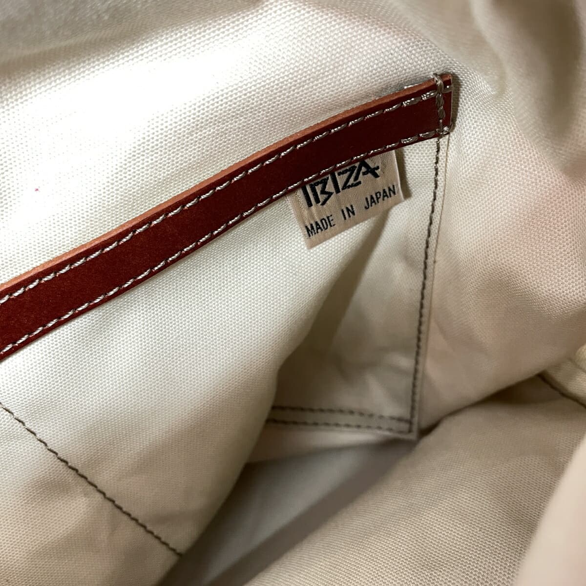 IBIZA Ibiza Tote Bag in Excellent Condition Cherry Pattern Mesh Leather Brown Women's 6