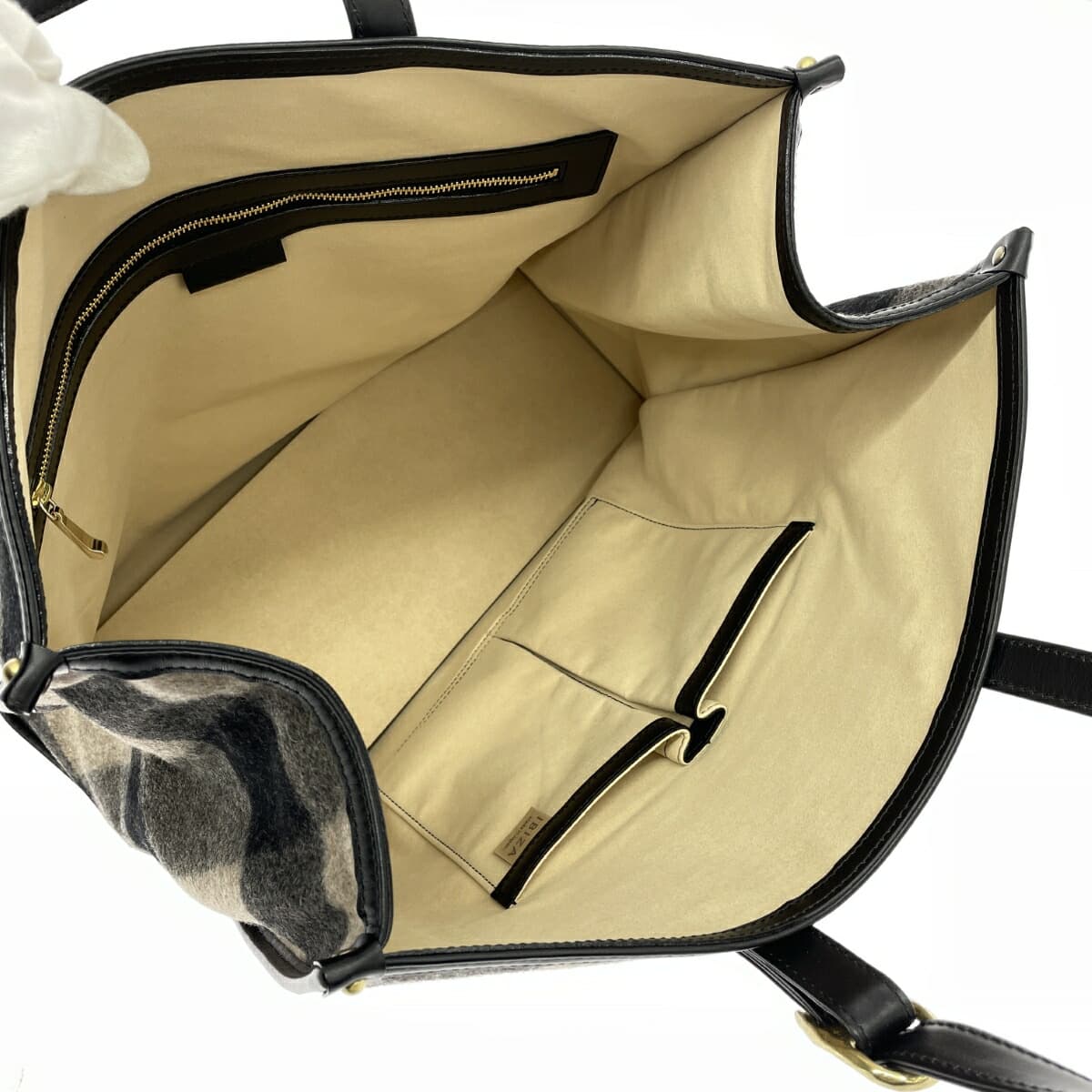 IBIZA Ibiza Pueblo Excellent Condition Bishu Wool Black/Grey Beige Women's 6