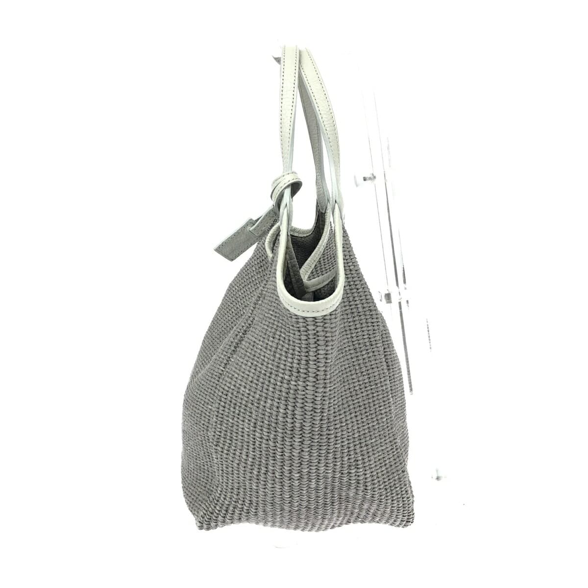 Ginza Kanematsu Tote Bag Raffia Gray Ladies 2