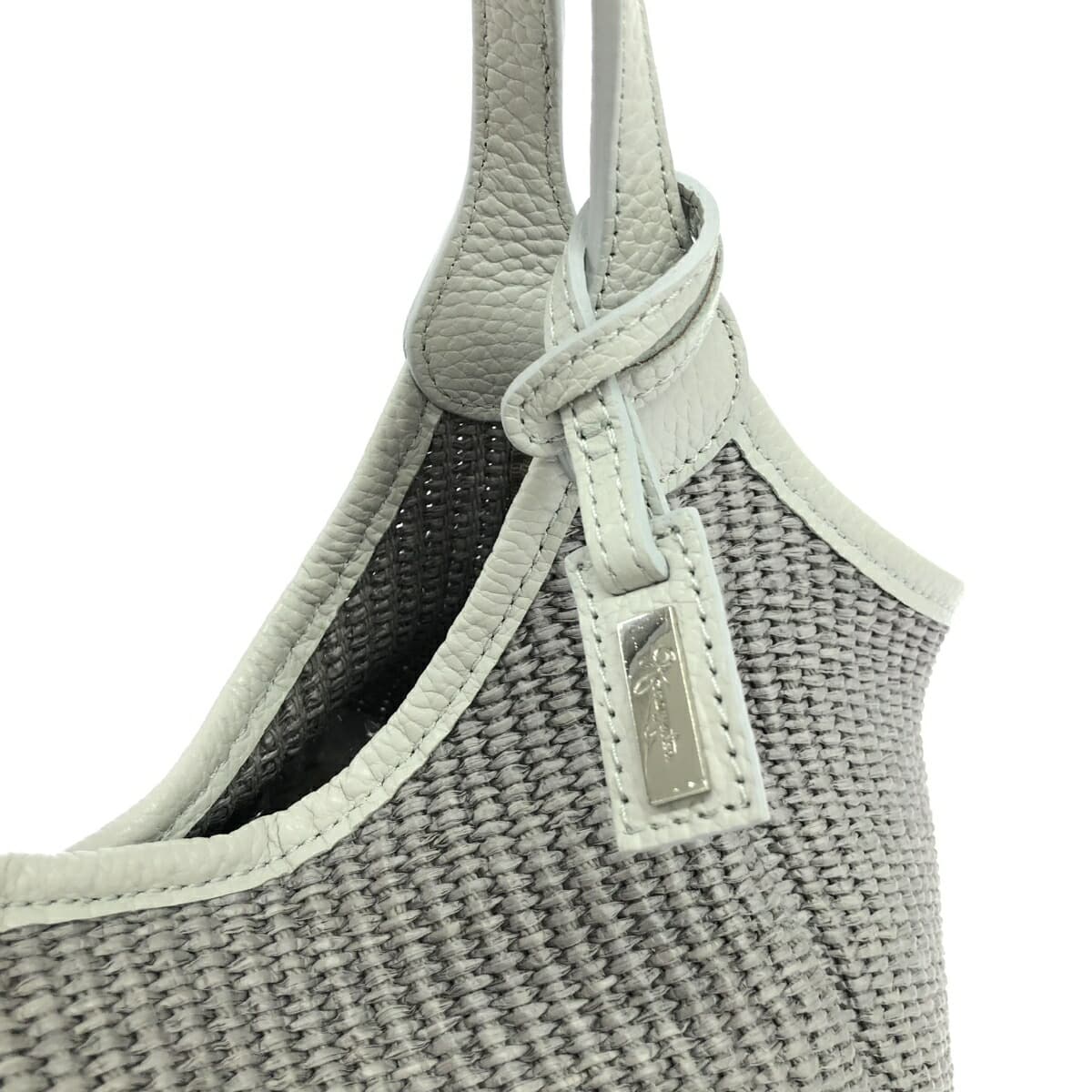 Ginza Kanematsu Tote Bag Raffia Gray Ladies 4