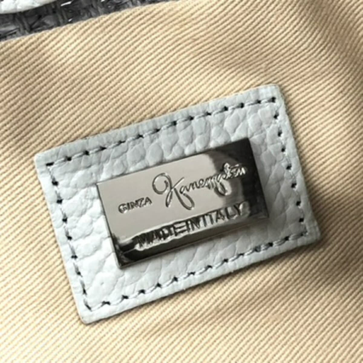 Ginza Kanematsu Tote Bag Raffia Gray Ladies 7