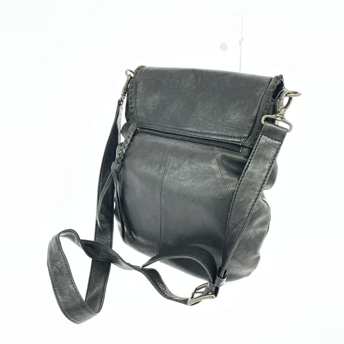 ESTINE Shoulder Bag Studs Leather Black Ladies 3