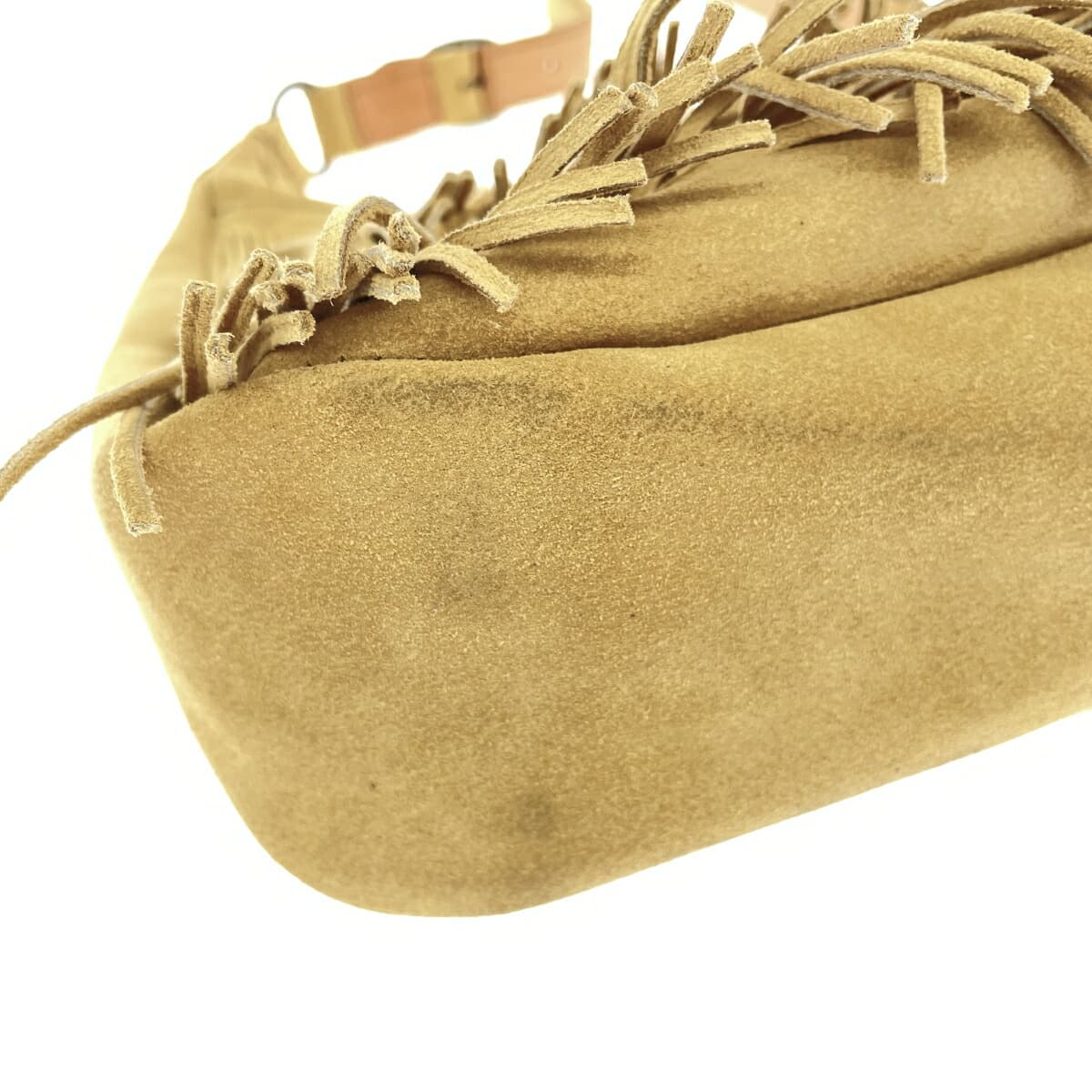 Minnetonka One Shoulder Bag Fringe Leather Beige Women's 10