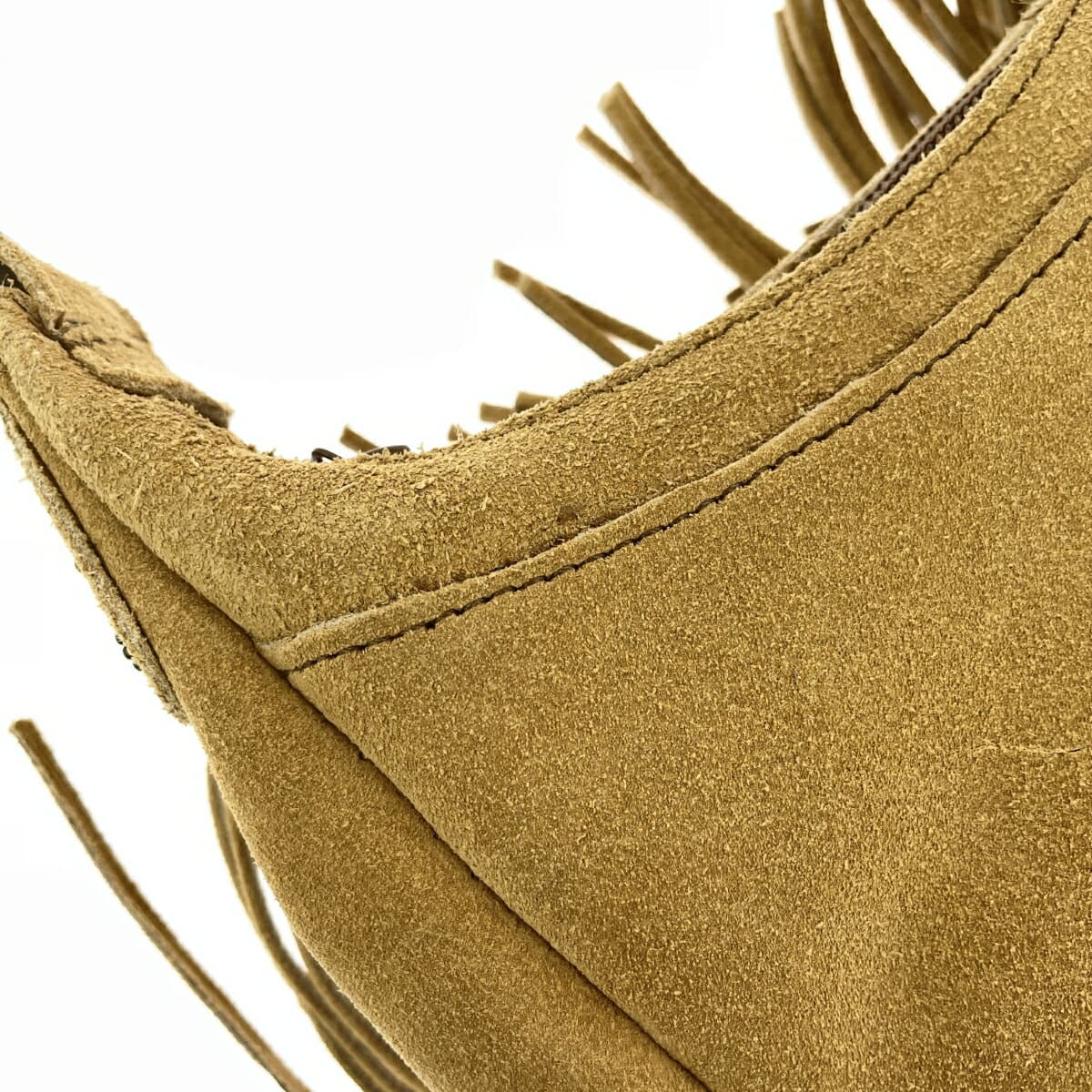 Minnetonka One Shoulder Bag Fringe Leather Beige Women's 8