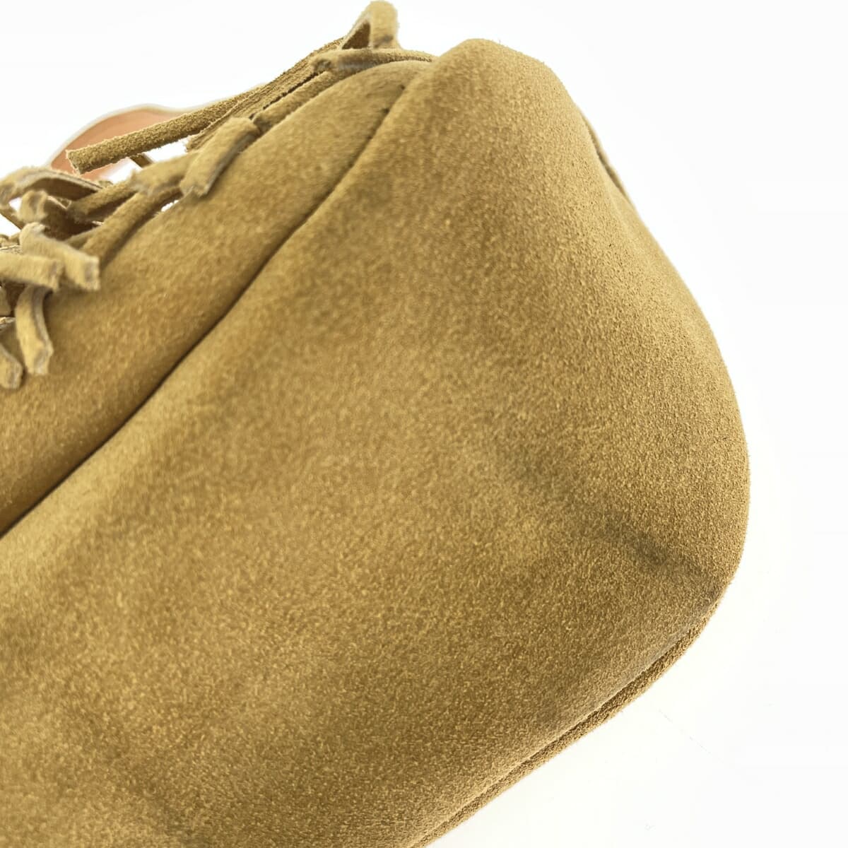 Minnetonka One Shoulder Bag Fringe Leather Beige Women's 9