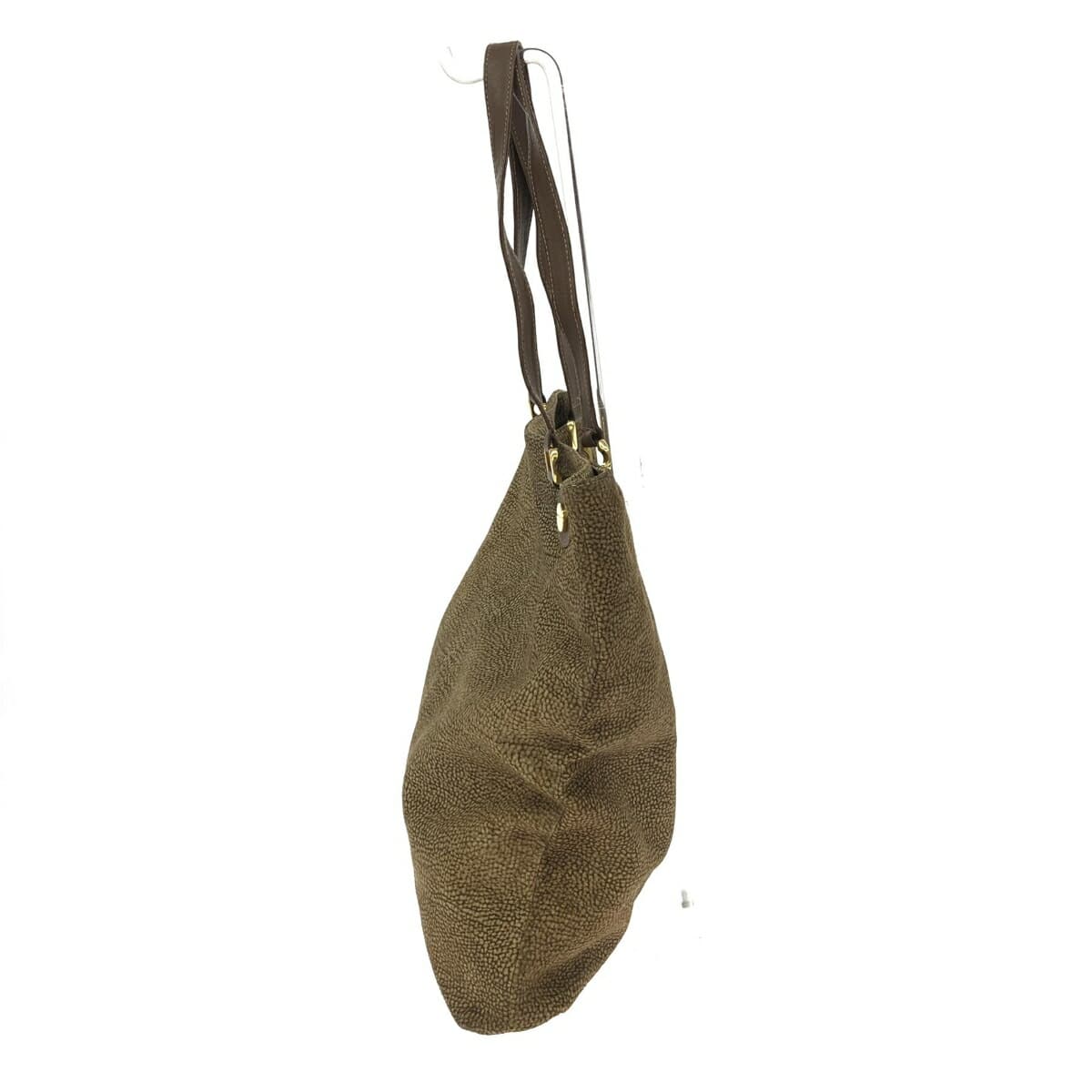 Borbonese Large Tote Bag Quail Pattern / Leather Brown Women's 2