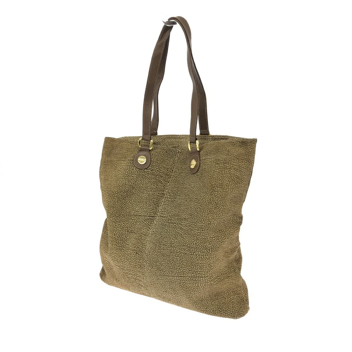 Borbonese Large Tote Bag Quail Pattern / Leather Brown Women's 3