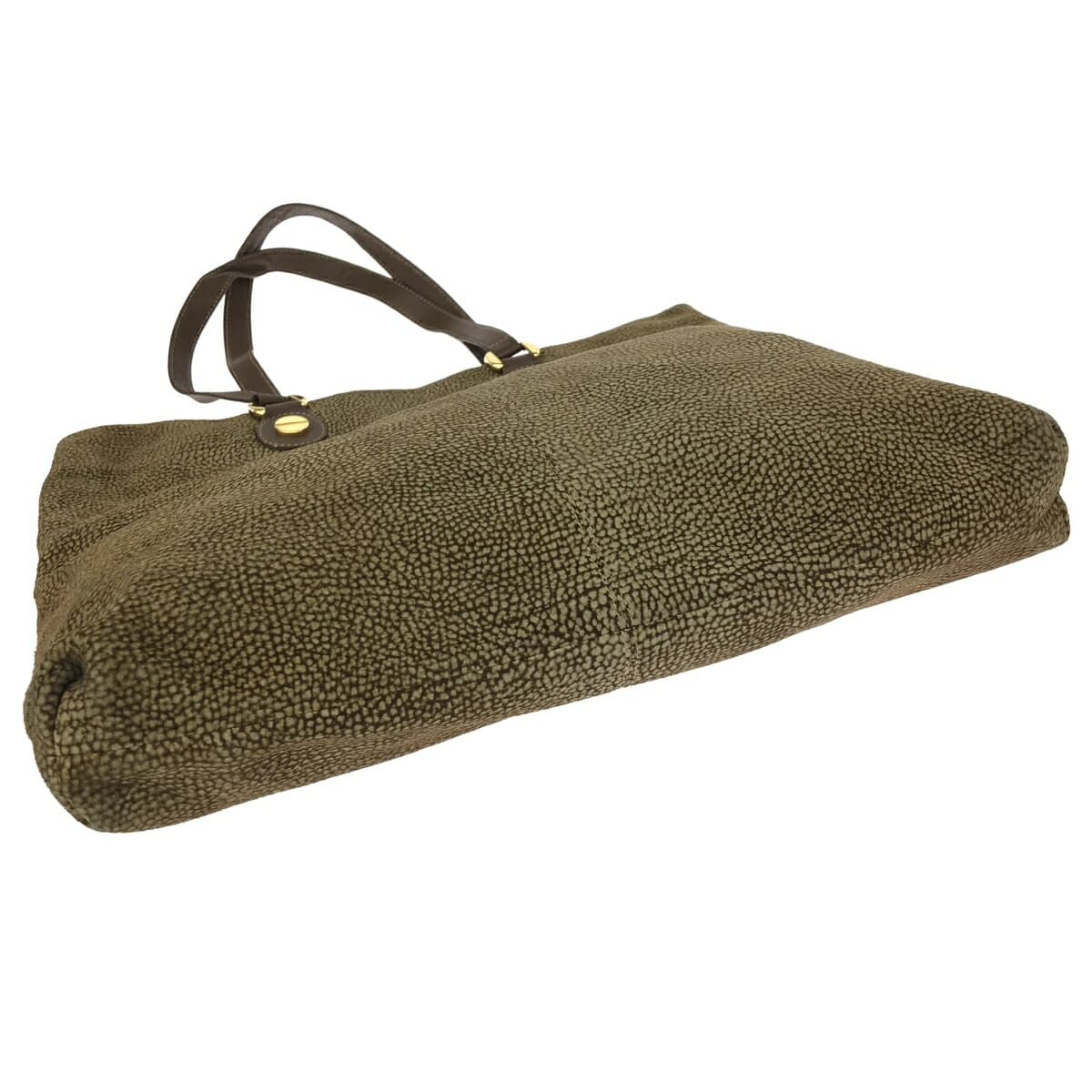 Borbonese Large Tote Bag Quail Pattern / Leather Brown Women's 4