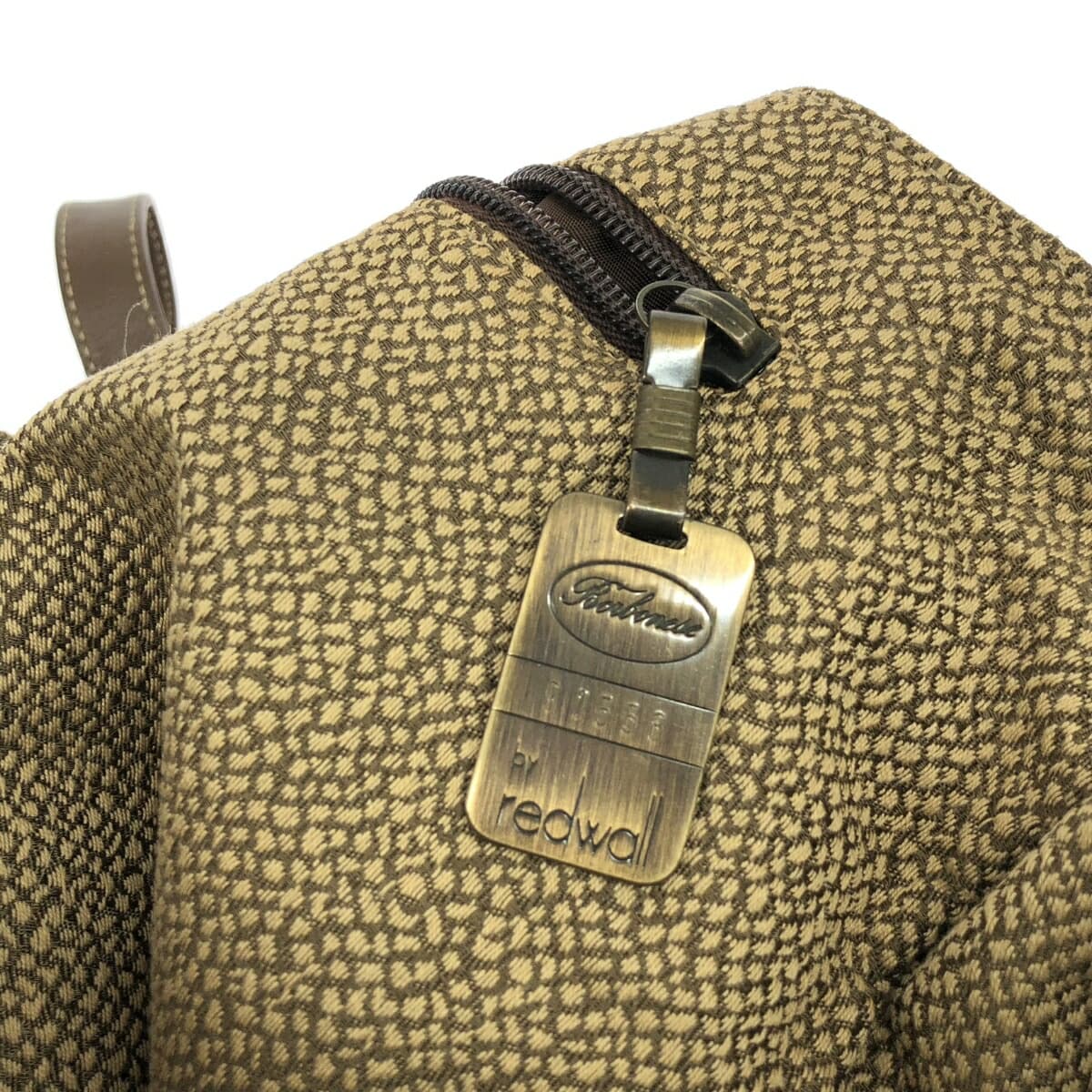 Borbonese Large Tote Bag Quail Pattern / Leather Brown Women's 6