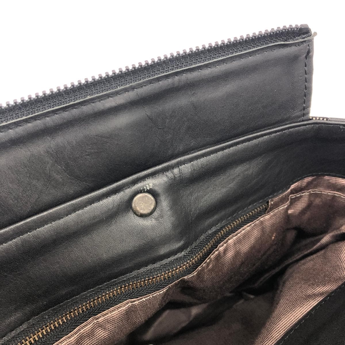 No-brand tote bag, Inden-style leather, black, for ladies 10