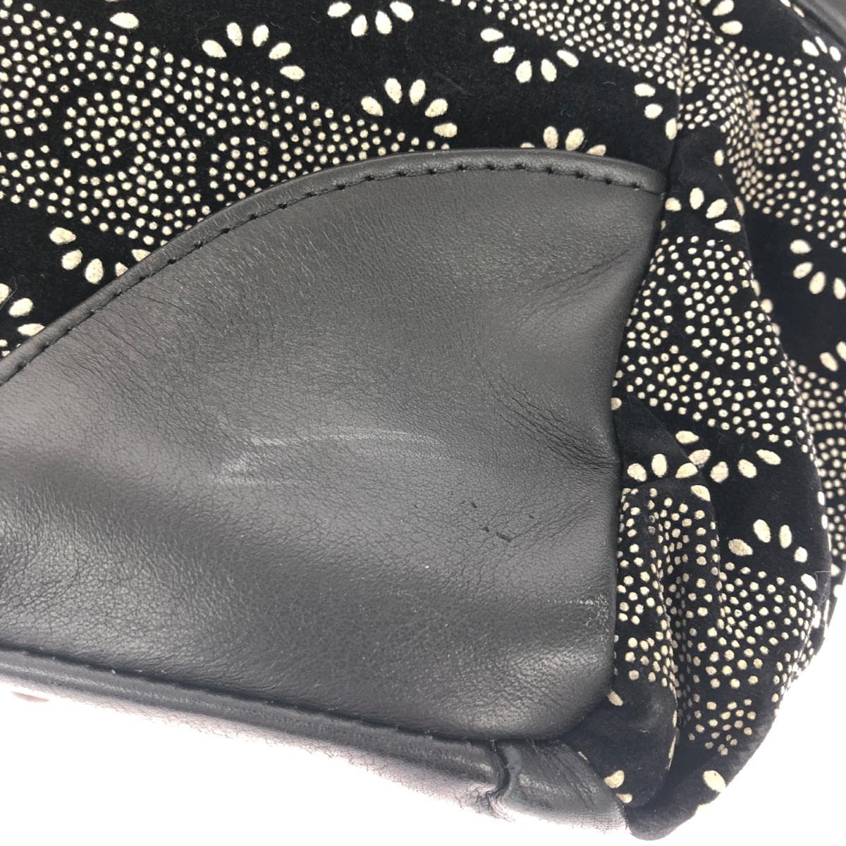 No-brand tote bag, Inden-style leather, black, for ladies 7