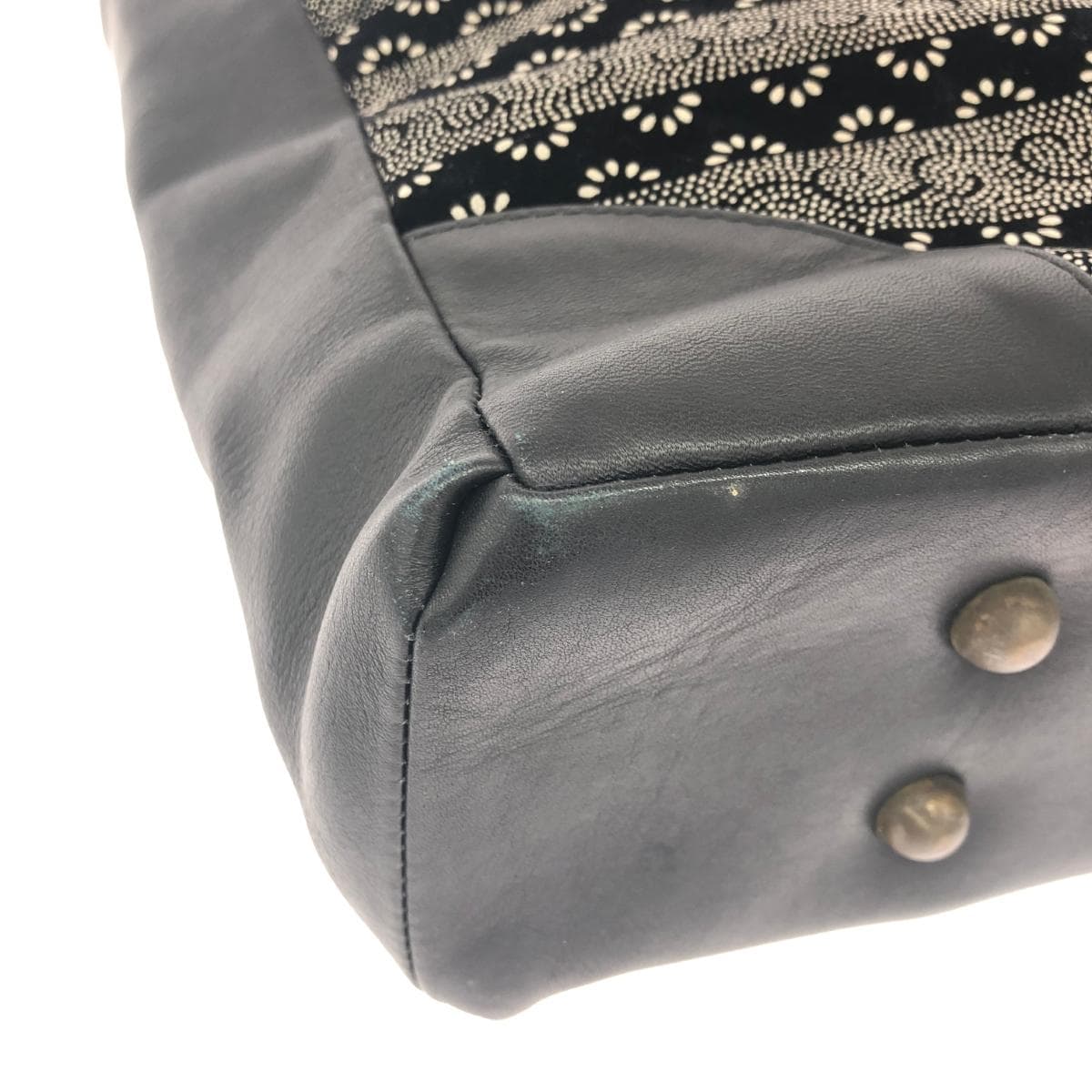 No-brand tote bag, Inden-style leather, black, for ladies 8