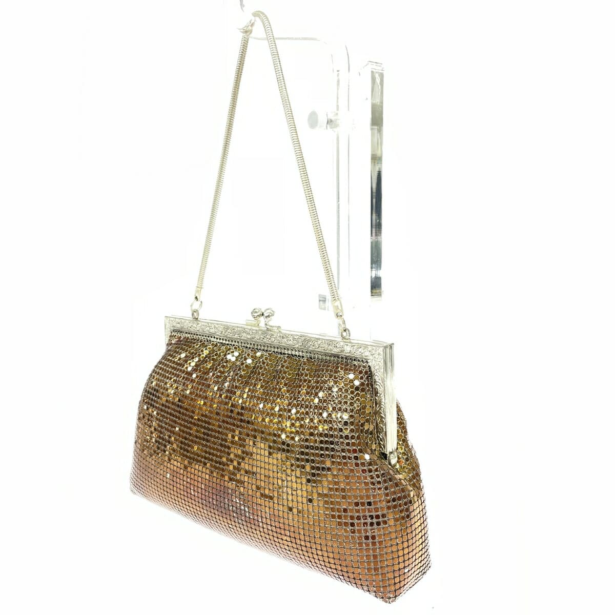 Royalmesh Royal Mesh Royal Mesh / Frame Party Bag Metal Mesh Bronze Color Women's 3